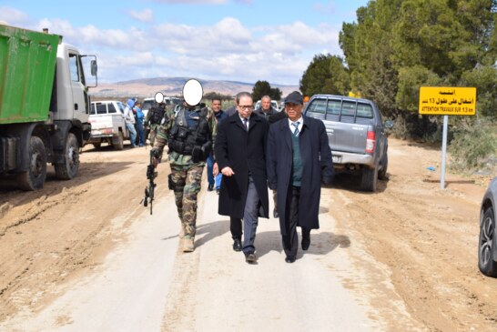 إعطاء إشارة الانطلاق لإنجاز مشروع تهيئة الطريق الوطنية 13