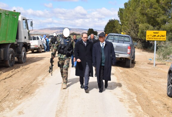 إعطاء إشارة الانطلاق لإنجاز مشروع تهيئة الطريق الوطنية 13